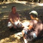 Jim Lydick with Oaks & Art student-Photo by Kathleen Beck